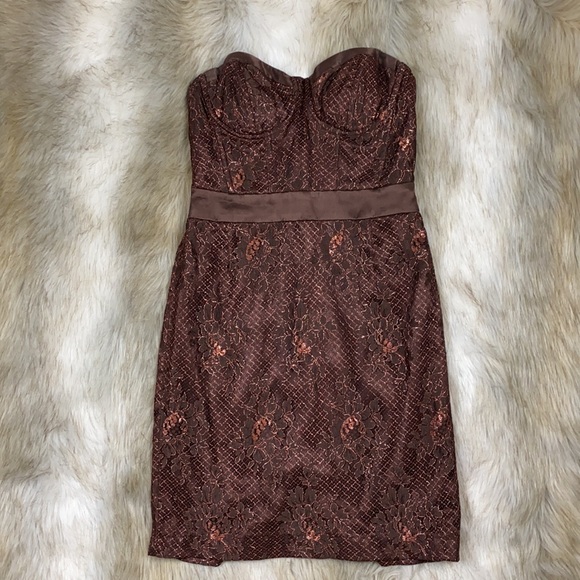 Milly Strapless Lace Pattern Mini Dress, 6 - Picture 4 of 14